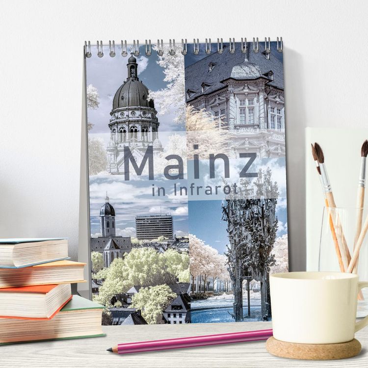 Produktbild: MAINZ IN INFRAROT (Tischkalender 2026 DIN A5 hoch), CALVENDO Monatskalender
