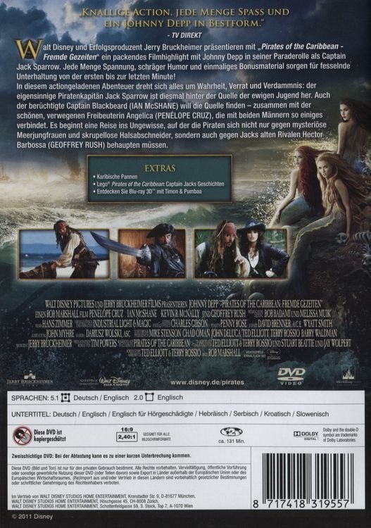 Produktbild: Pirates of the Caribbean 4 - Fremde Gezeiten