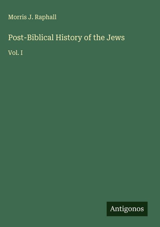Produktbild: Post-Biblical History of the Jews