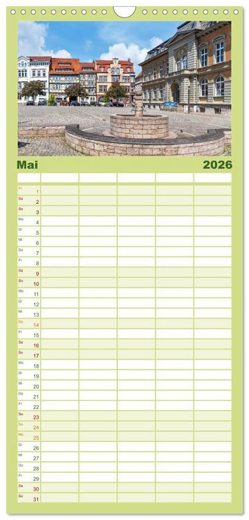 Produktbild: Familienplaner 2026 - M&uuml;hlhausen in Th&uuml;ringen mit 5 Spalten (Wandkalender, 21 x 45 cm) CALVENDO