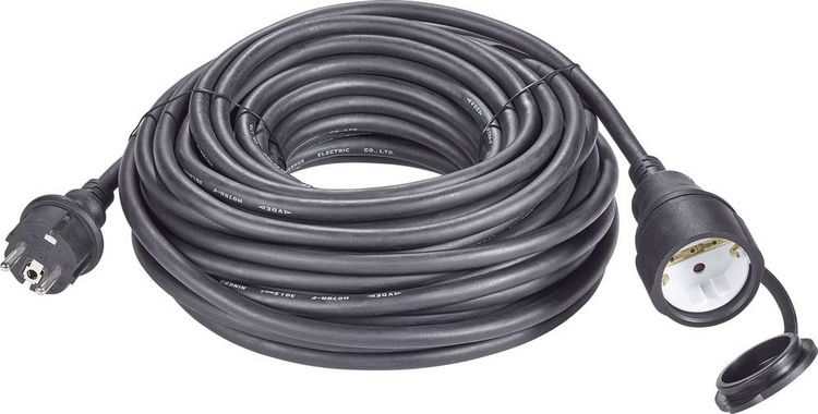 Produktbild: Sygonix 1384363 Strom Verl&auml;ngerungskabel 16A Schwarz 10.00m H07RN-F 3G 1,5mm&sup2;