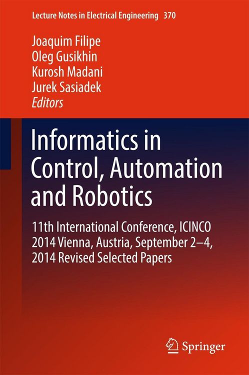 Produktbild: Informatics in Control, Automation and Robotics