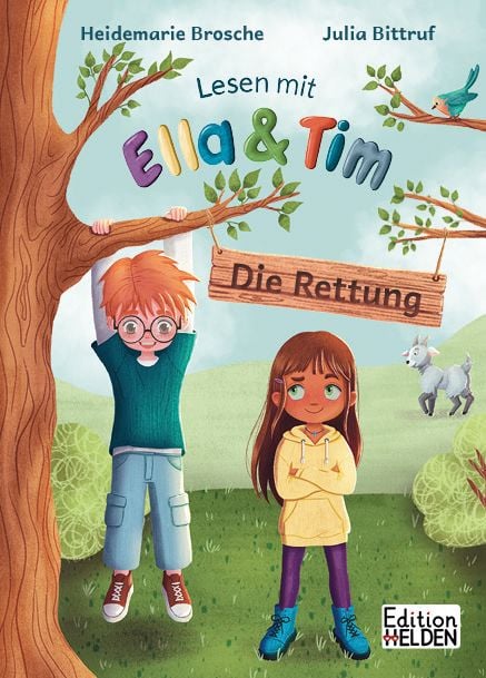 Produktbild: Lesen mit Ella und Tim - Die Rettung: Erstlesebuch für Kinder mit einfachen Worten und Bildern