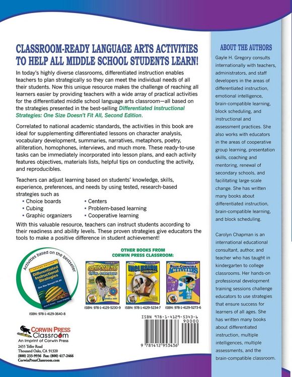 Produktbild: Activities for the Differentiated Classroom