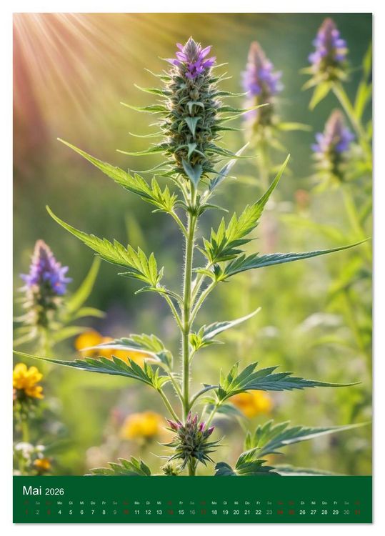 Produktbild: Grow your Year - Der Cannabis Kalender f&uuml;r Fans und Grower (Tischkalender 2026 DIN A5 hoch), CALVENDO Monatskalender
