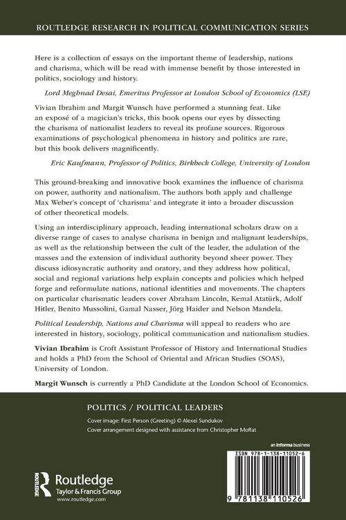 Produktbild: Political Leadership, Nations and Charisma
