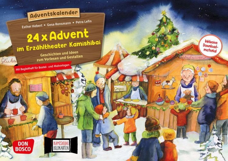 Produktbild: 24 x Advent im Erz&auml;hltheater Kamishibai. Adventskalender.