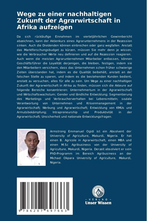 Produktbild: Wege zu einer nachhaltigen Zukunft der Agrarwirtschaft in Afrika aufzeigen