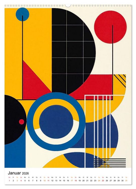 Produktbild: Bauhaus Re:Vision (Wandkalender 2026 DIN A2 hoch), CALVENDO Monatskalender