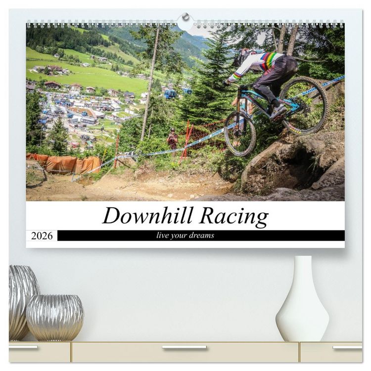 Produktbild: Downhill Racing (hochwertiger Premium Wandkalender 2026 DIN A2 quer), Kunstdruck in Hochglanz