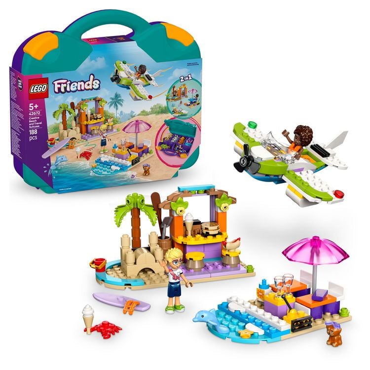 Produktbild: LEGO Friends 42672 Kreativer Reisekoffer, 2-in-1 Spielzeug mit Figuren