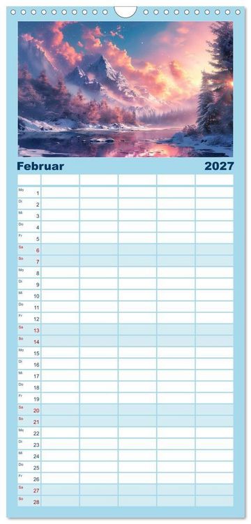 Produktbild: Familienplaner 2027 - Anime - Welten: Eine Reise durch vertr&auml;umte Welten mit 5 Spalten (Wandkalender, 21 x 45 cm) CALVENDO