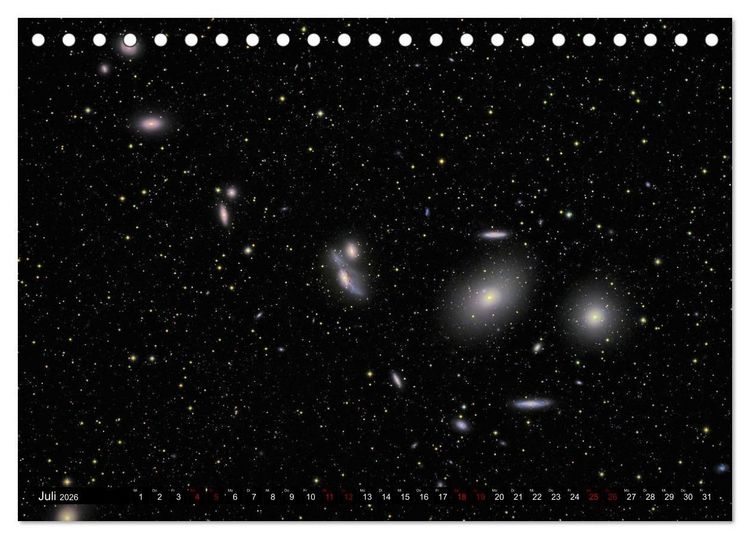 Produktbild: Galaxien des Nordhimmels (Tischkalender 2026 DIN A5 quer), CALVENDO Monatskalender