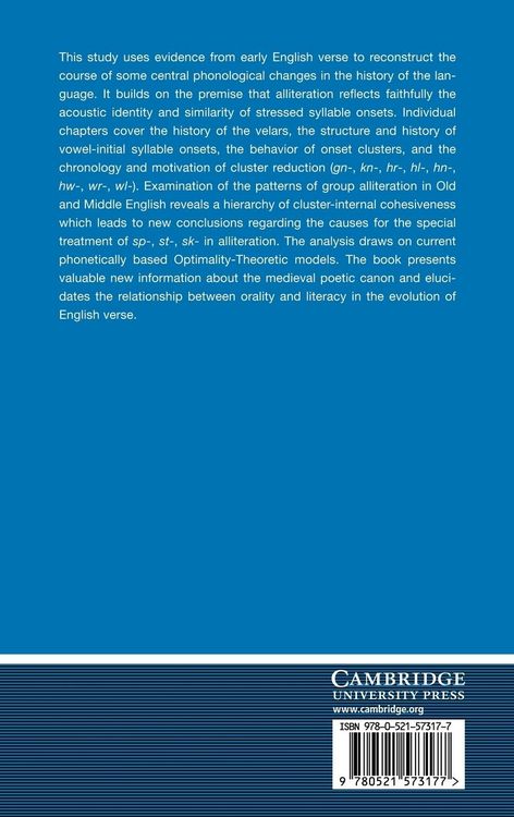 Produktbild: Alliteration and Sound Change in Early English
