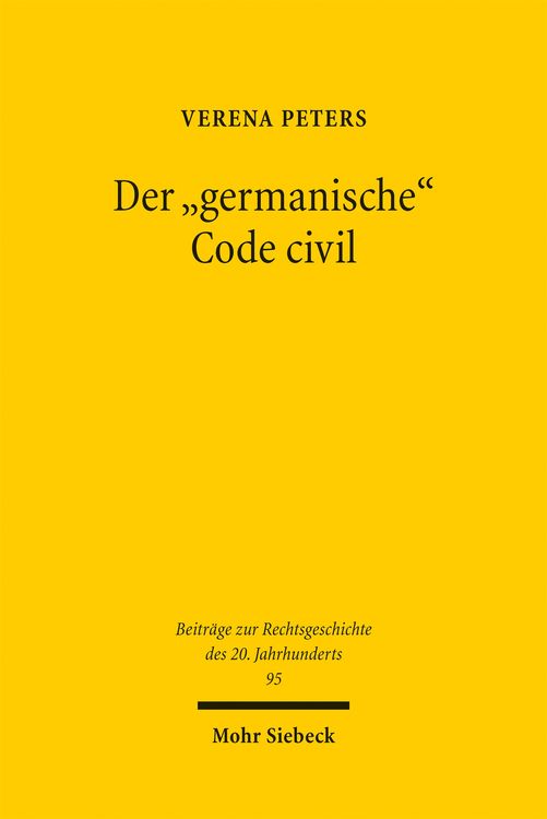 Produktbild: Der "germanische" Code civil