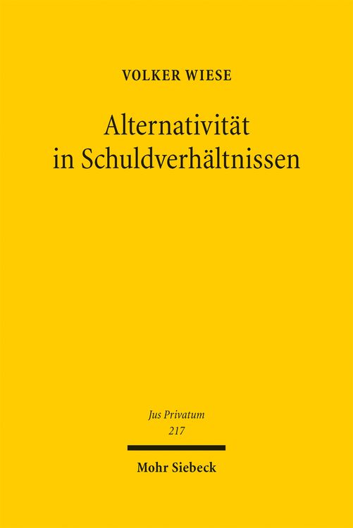 Produktbild: Alternativit&auml;t in Schuldverh&auml;ltnissen