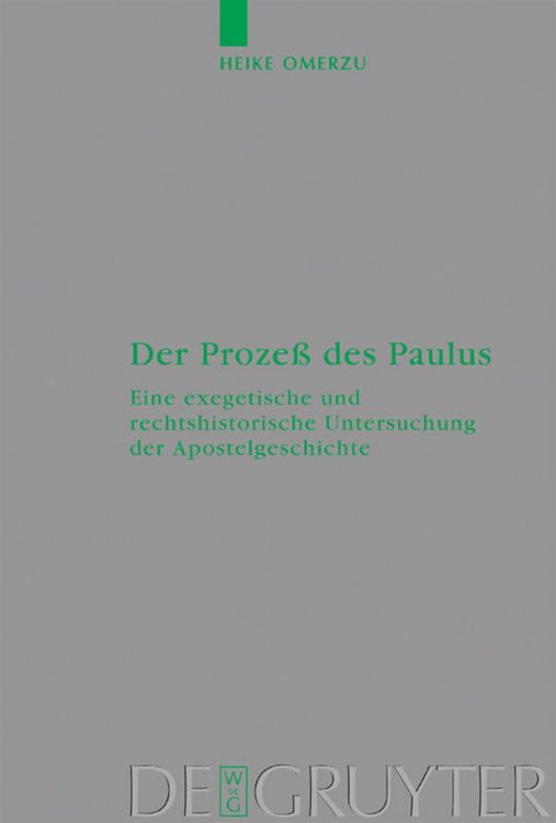 Produktbild: Der Proze&szlig; des Paulus