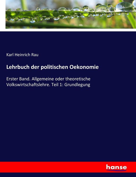 Produktbild: Lehrbuch der politischen Oekonomie