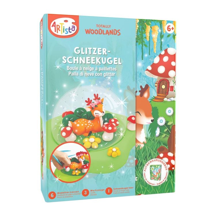 Produktbild: Glitzer-Schneekugel Reh