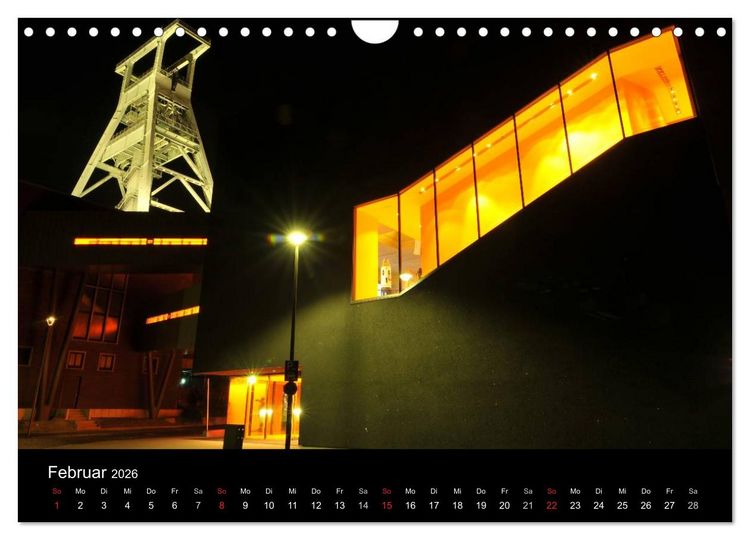 Produktbild: Impressionen Ruhrgebiet bei Nacht (Wandkalender 2026 DIN A4 quer), CALVENDO Monatskalender