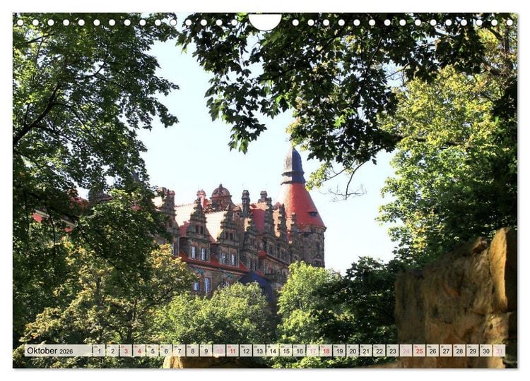 Produktbild: Schloss F&uuml;rstenstein in Polen (Wandkalender 2026 DIN A4 quer), CALVENDO Monatskalender