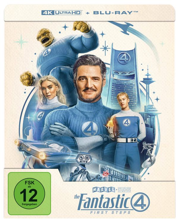 Produktbild: The Fantastic Four - First Steps - Steelbook - Limited Edition (4K Ultra HD) (+ Blu-ray)