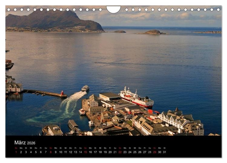 Produktbild: Hurtigruten - Entlang der norwegischen K&uuml;ste (Wandkalender 2026 DIN A4 quer), CALVENDO Monatskalender