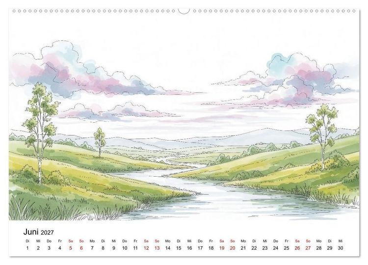 Produktbild: Einfach sch&ouml;n - Natur im Wandel der Jahreszeiten (Wandkalender 2027 DIN A2 quer), CALVENDO Monatskalender