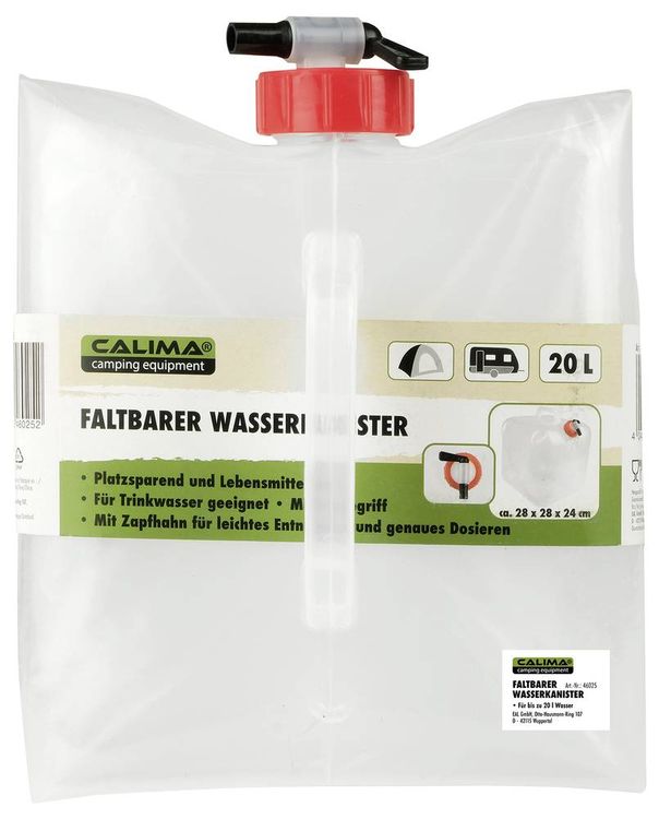 Calima 46025 Wasserkanister 20l faltbar, mit Hahn