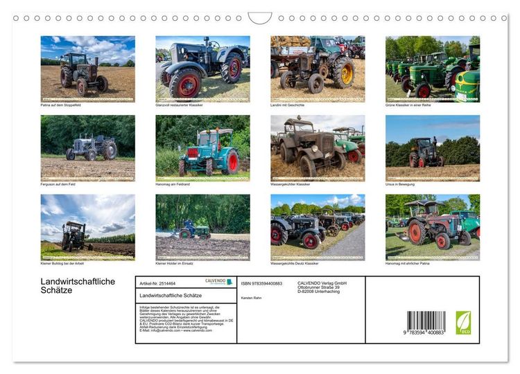 Produktbild: Landwirtschaftliche Sch&auml;tze (Wandkalender 2027 DIN A3 quer), CALVENDO Monatskalender