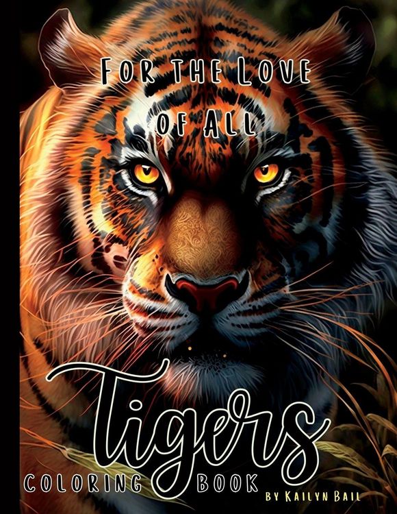 Produktbild: For the Love of All Tigers Realistic Coloring Book