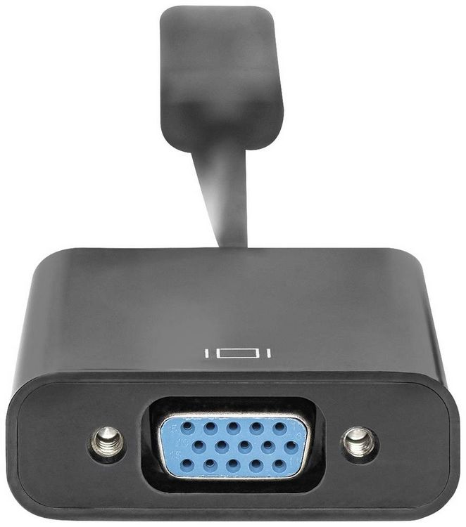 Produktbild: Digitus AK-340410-001-S DisplayPort / VGA Adapter [1x DisplayPort Stecker - 1x VGA-Buchse] Schwarz 15.00 cm