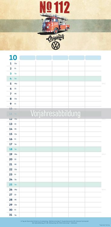 Produktbild: VW Familienplaner Illustrationen 2027