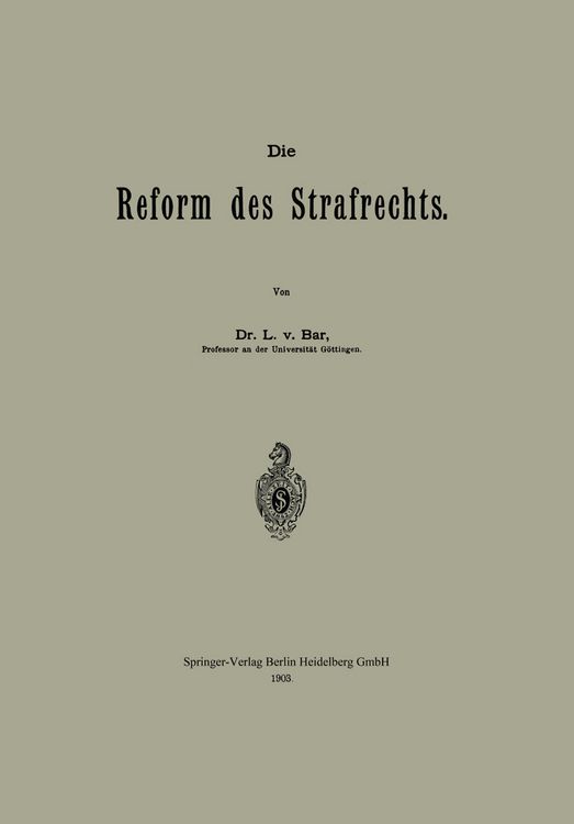 Produktbild: Die Reform des Strafrechts