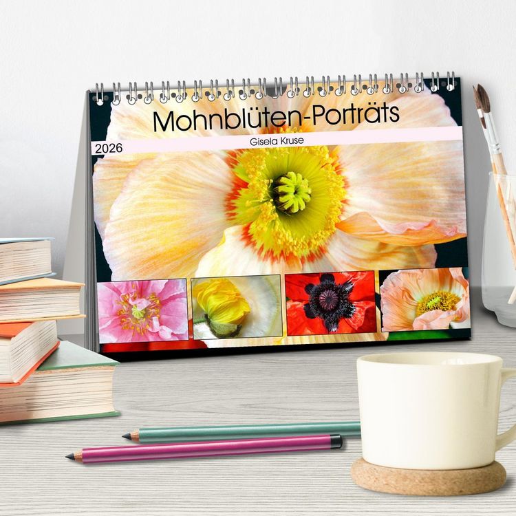 Produktbild: Mohnbl&uuml;ten-Portr&auml;ts (Tischkalender 2026 DIN A5 quer), CALVENDO Monatskalender