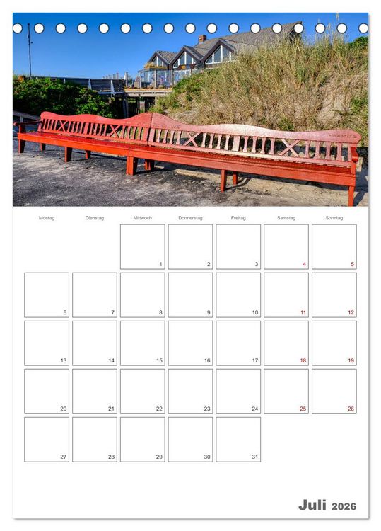 Produktbild: F&ouml;hr &hellip; verliebt in die Insel (Tischkalender 2026 DIN A5 hoch), CALVENDO Monatskalender