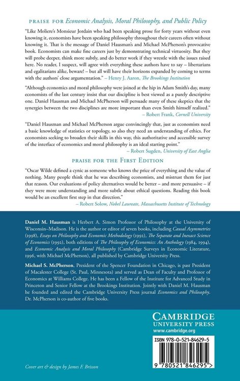 Produktbild: Economic Analysis, Moral Philosophy and Public Policy