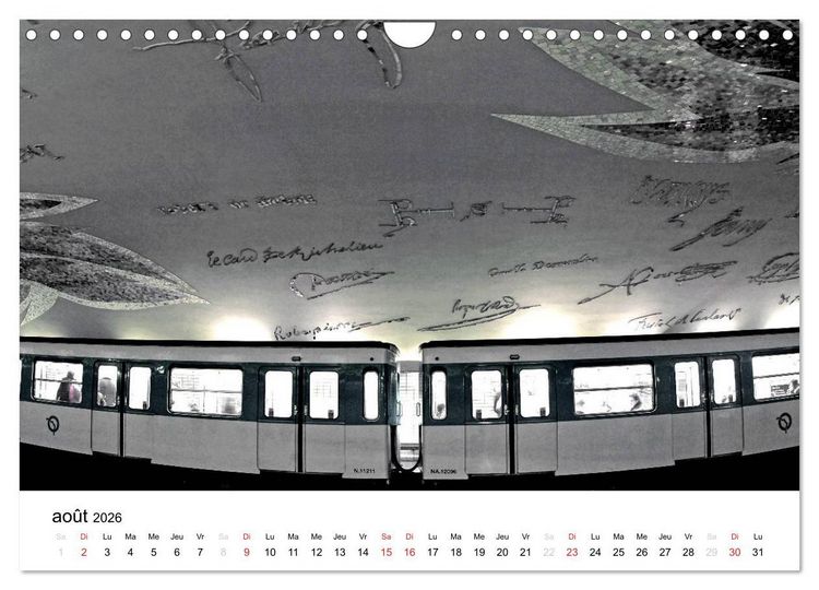 Produktbild: Paris M&eacute;tropolitain (Calendrier mural 2026 DIN A4 vertical), CALVENDO calendrier mensuel