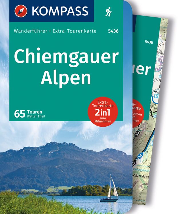 Produktbild: KOMPASS Wanderf&uuml;hrer Chiemgauer Alpen, 65 Touren mit Extra-Tourenkarte