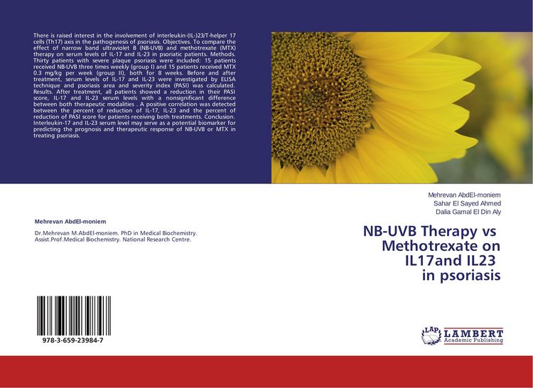 Produktbild: NB-UVB Therapy vs Methotrexate on IL17and IL23 in psoriasis
