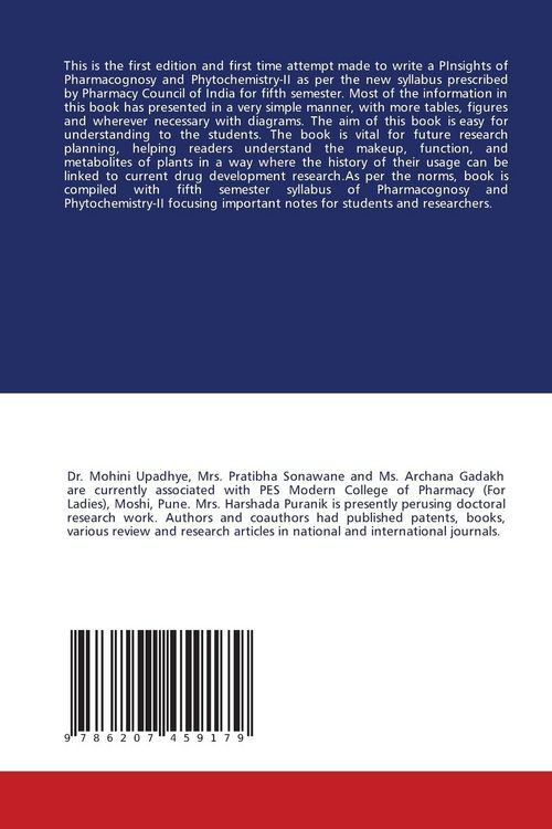 Produktbild: Insights of Pharmacognosy and Phytochemistry-II