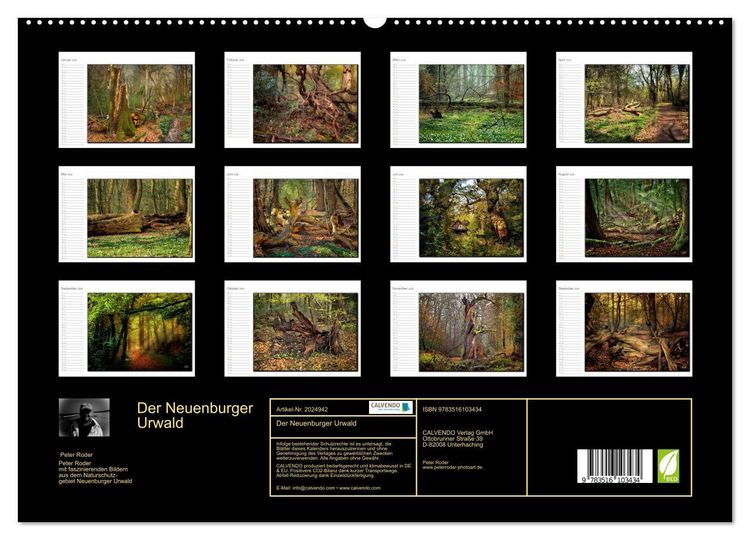 Produktbild: Der Neuenburger Urwald (hochwertiger Premium Wandkalender 2026 DIN A2 quer), Kunstdruck in Hochglanz
