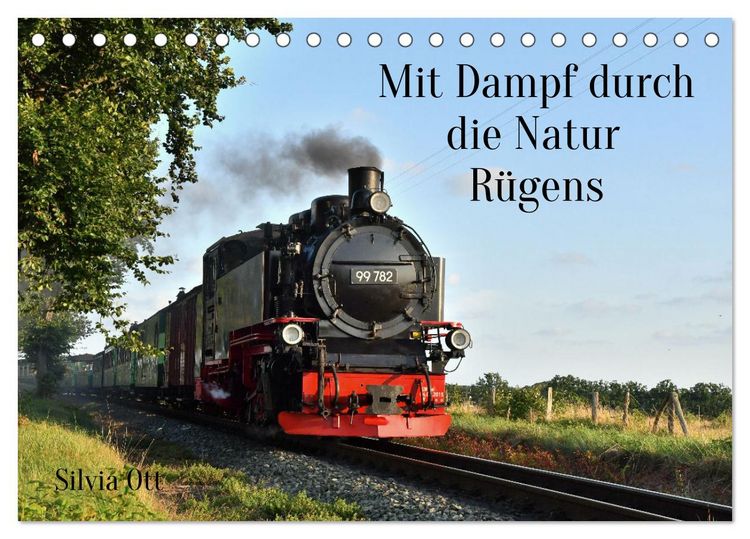 Produktbild: Mit Dampf durch die Natur R&uuml;gens (Tischkalender 2026 DIN A5 quer), CALVENDO Monatskalender