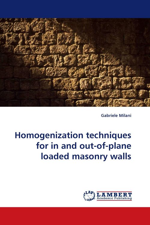 Produktbild: Homogenization techniques for in and out-of-plane loaded masonry walls