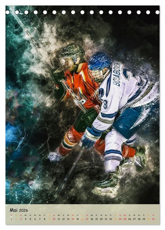 Produktbild: Eishockey spektakul&auml;r (Tischkalender 2026 DIN A5 hoch), CALVENDO Monatskalender