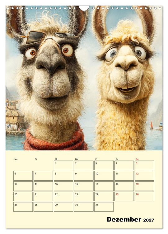 Produktbild: Lama la Vida. Lama-Momente zwischen Humor und Charakter (Wandkalender 2027 DIN A3 hoch), CALVENDO Monatskalender