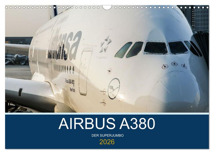 Produktbild: Airbus A380 Superjumbo 2026 (Wandkalender 2026 DIN A3 quer), CALVENDO Monatskalender