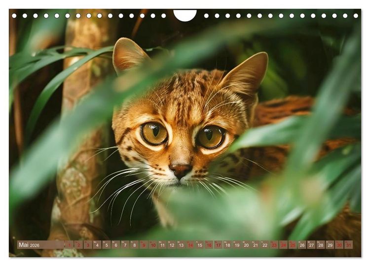 Produktbild: Wenn die wilden Katzen leise durch ihr Revier streifen (Wandkalender 2026 DIN A4 quer), CALVENDO Monatskalender