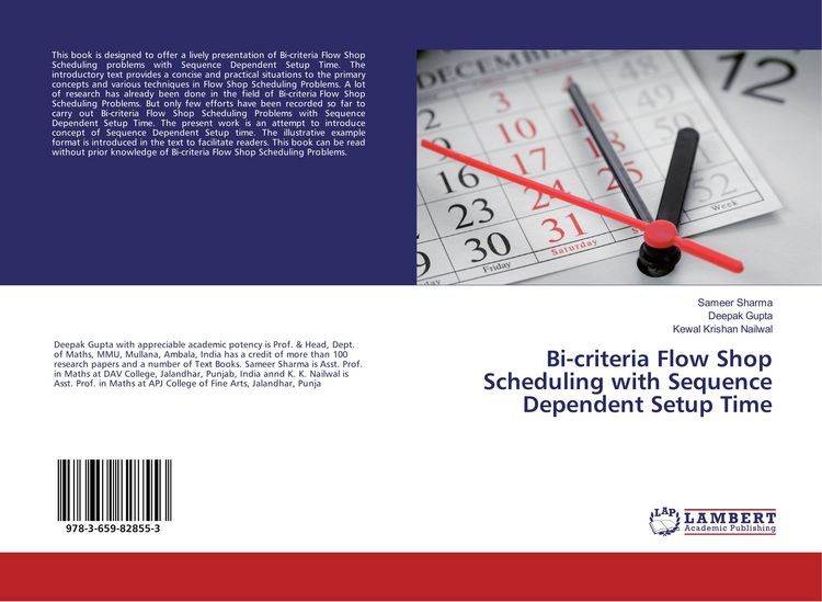 Produktbild: Bi-criteria Flow Shop Scheduling with Sequence Dependent Setup Time