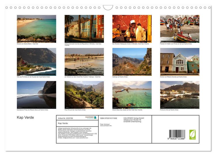 Produktbild: Kap Verde (Wandkalender 2026 DIN A3 quer), CALVENDO Monatskalender